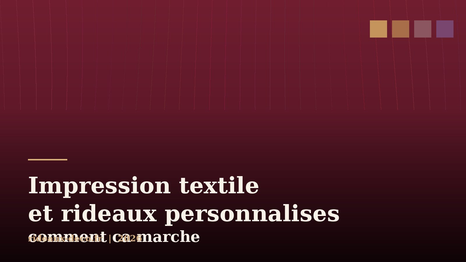 Impression textile et rideaux personnalisés : comment ça marche