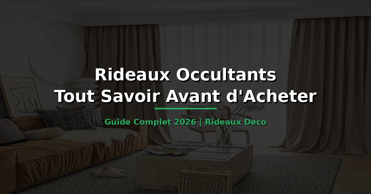 Rideaux occultants guide complet 2026 tout savoir avant acheter conseils et recommandations