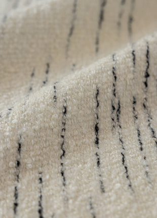 a close up of a black and white striped fabric