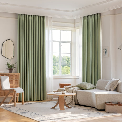 a living room filled with furniture and a large window