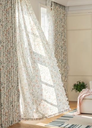 a living room with a couch and a window