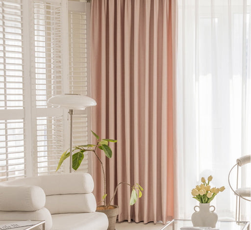 Rideau Rose Poudré Elegant