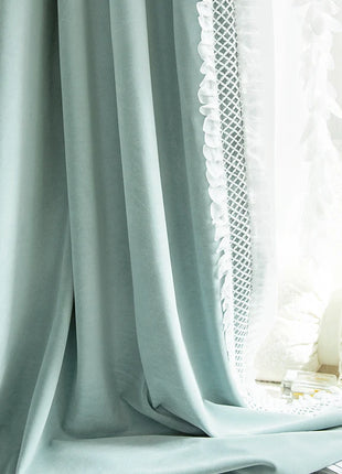 Rideau Bleu Cyan Luxe