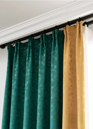 Rideau Vert et Or Salon