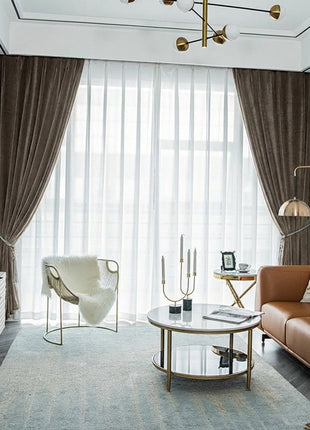 Rideau Occultant Velours Noir Élégant Chambre