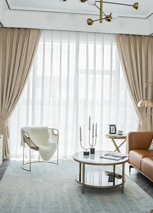 Rideau Occultant Velours Beige Clair Chambre