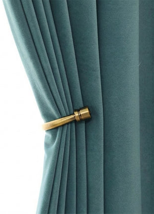 Rideau Occultant Velours Vert Canard Salon