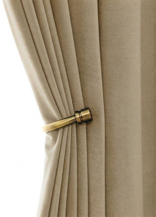 Rideau Occultant Velours Taupe Premium Salon