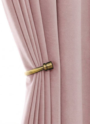 Rideau Occultant Velours Rose Blush Chambre
