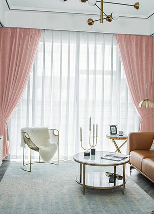 Rideau Occultant Velours Taupe Rosé Chambre