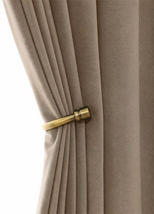 Rideau Occultant Velours Camel Bureau Chic