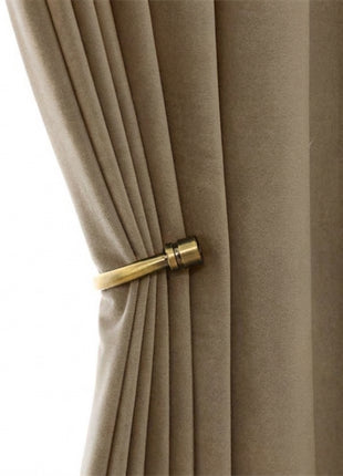 Rideau Occultant Velours Chocolat Brun Bureau