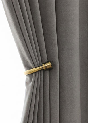 Rideau Occultant Velours Gris Foncé Chambre