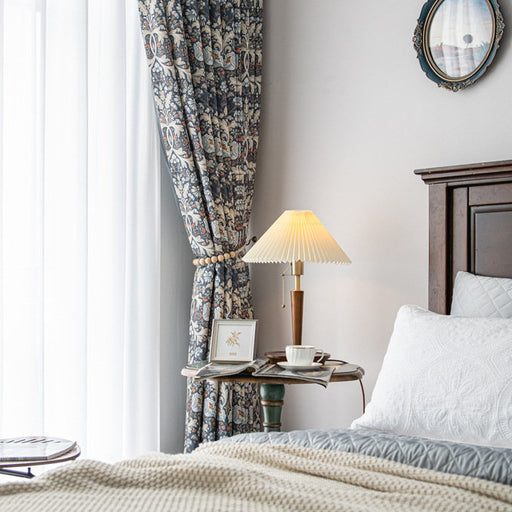 Rideau Bleu Marine Vintage