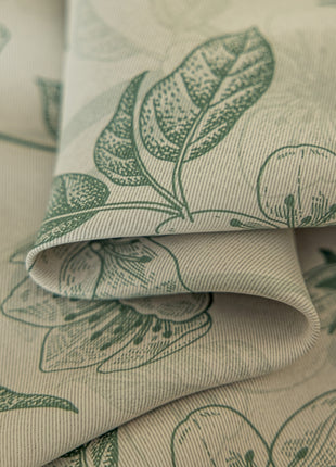 a close up of a fabric with flowers on it