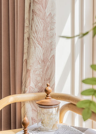 a wooden chair with a white table cloth on top of it