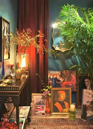 Rideau Rouge Elegant Deco