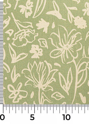 a ruler with a flower pattern on it