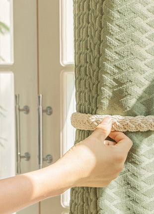 Rideau Vert Chambre Moderne