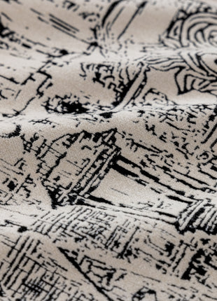 a black and white photo of a piece of fabric