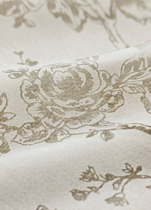 a close up view of a flowered fabric