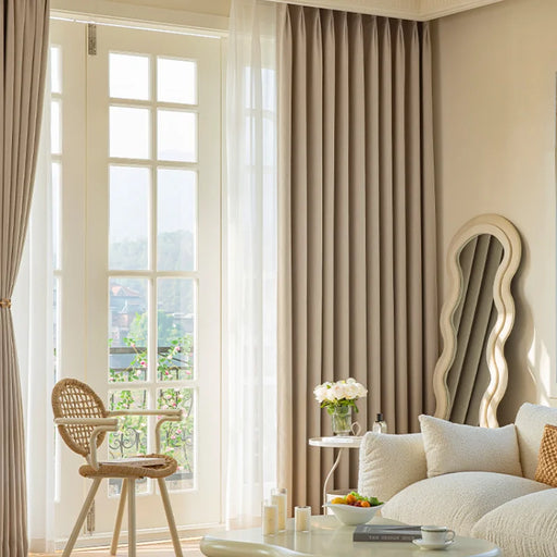 Rideau Beige Chambre Moderne