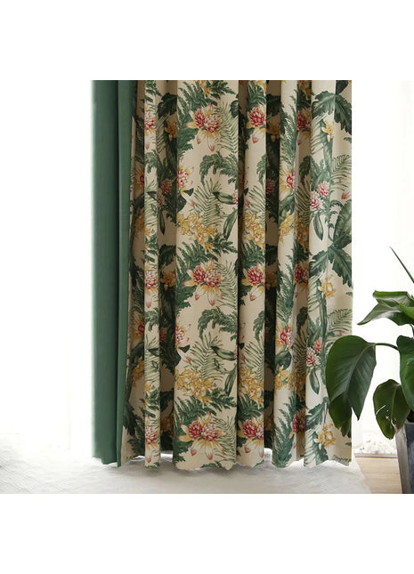 Rideau Tropicaux Élégance Florale