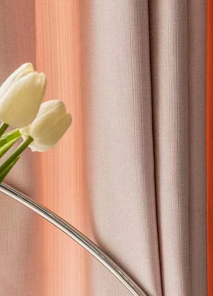 Rideau Rose Poudré Elegant