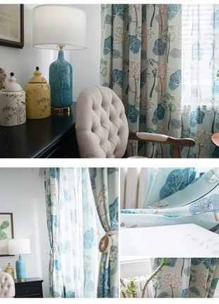 Rideau Pastel Motifs Nature