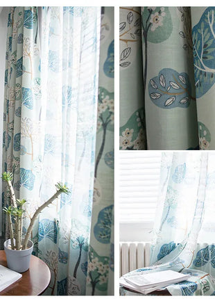 Rideau Pastel Motifs Nature