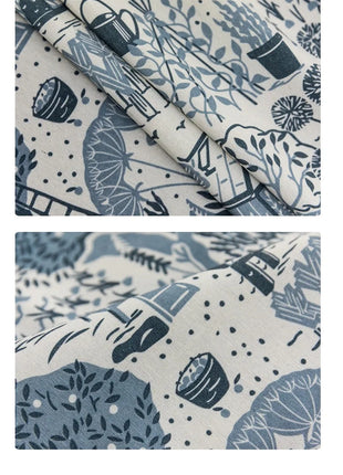 Rideau Blanc et Bleu Moderne