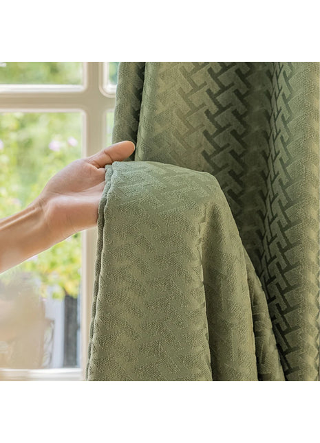 Rideau Vert Chambre Moderne