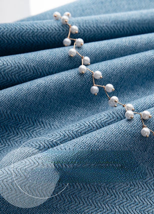 Rideau Bleu Tendance Salon