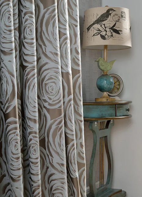 Rideau Couleur Cuivre Motifs