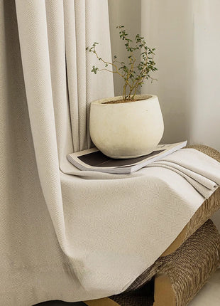 Rideau Blanc Salon Style Lin