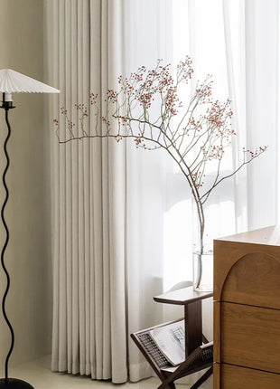 Rideau Blanc Salon Style Lin