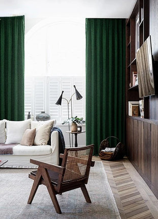 Rideau Vert Sapin Salon