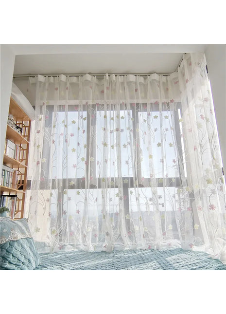 Voilage Chambre Blanc Fleurs