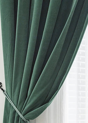 Rideau Vert Sapin Velours Doux