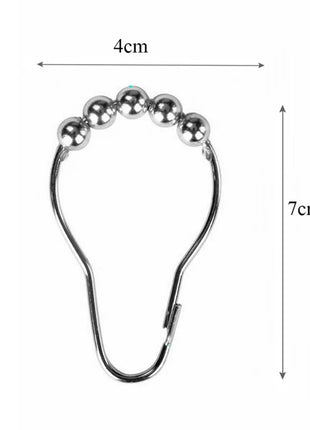 Crochets à Billes en Laiton pour Rideaux de Douche (12pcs)