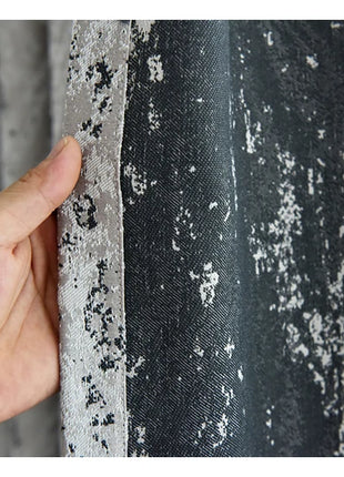 Rideau Argenté et Noir Moderne