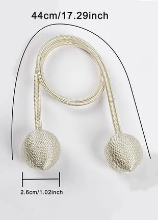 Attache-Rideaux Magnétique avec Boules (2pcs)