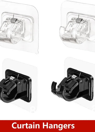 Supports de Tringle à Rideaux Autocollants (2-4pcs)