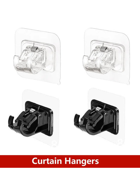 Supports de Tringle à Rideaux Autocollants (2-4pcs)