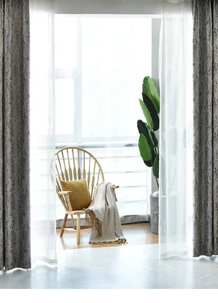 Rideau Argenté et Noir Moderne