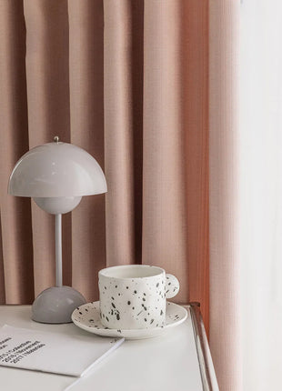 Rideau Rose Poudré Elegant