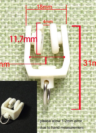 Roulette Coulissante pour Rail de Rideaux – Lot de 10/20