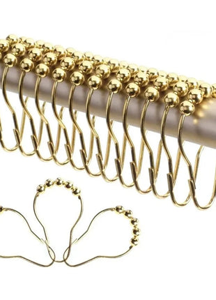 Crochets à Billes en Laiton pour Rideaux de Douche (12pcs)