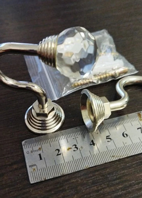 Crochets Muraux avec Cristal – Lot de 2