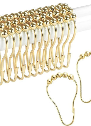 Crochets à Billes en Laiton pour Rideaux de Douche (12pcs)